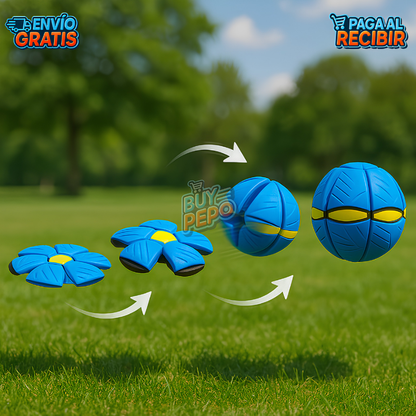 FlipBall™ 🛸 - Pelota frisbee transformable ⚽