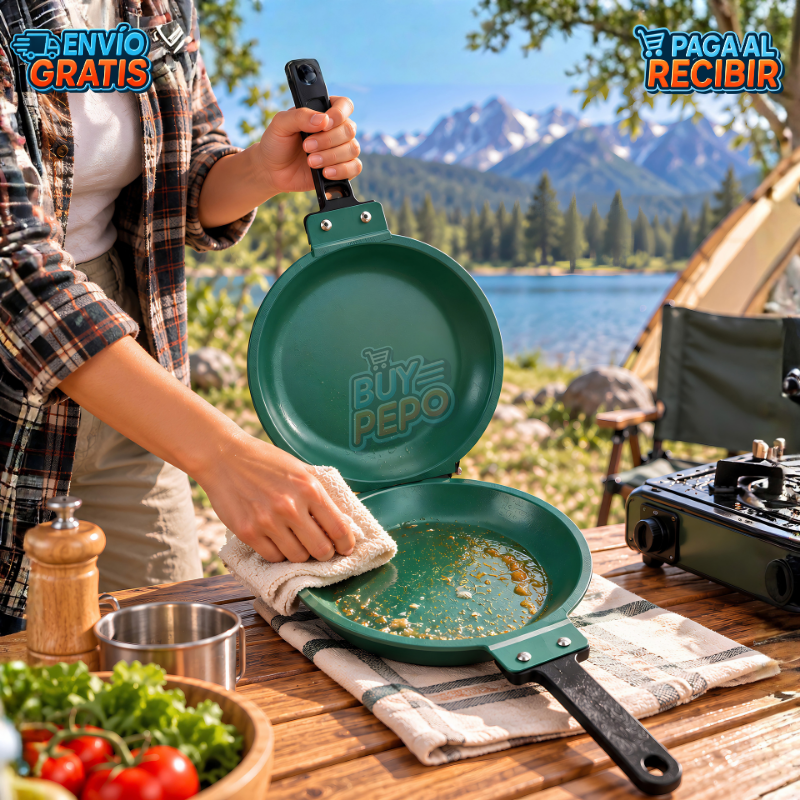 CampChef™ 🏕️ - Sartén doble portátil 🔥