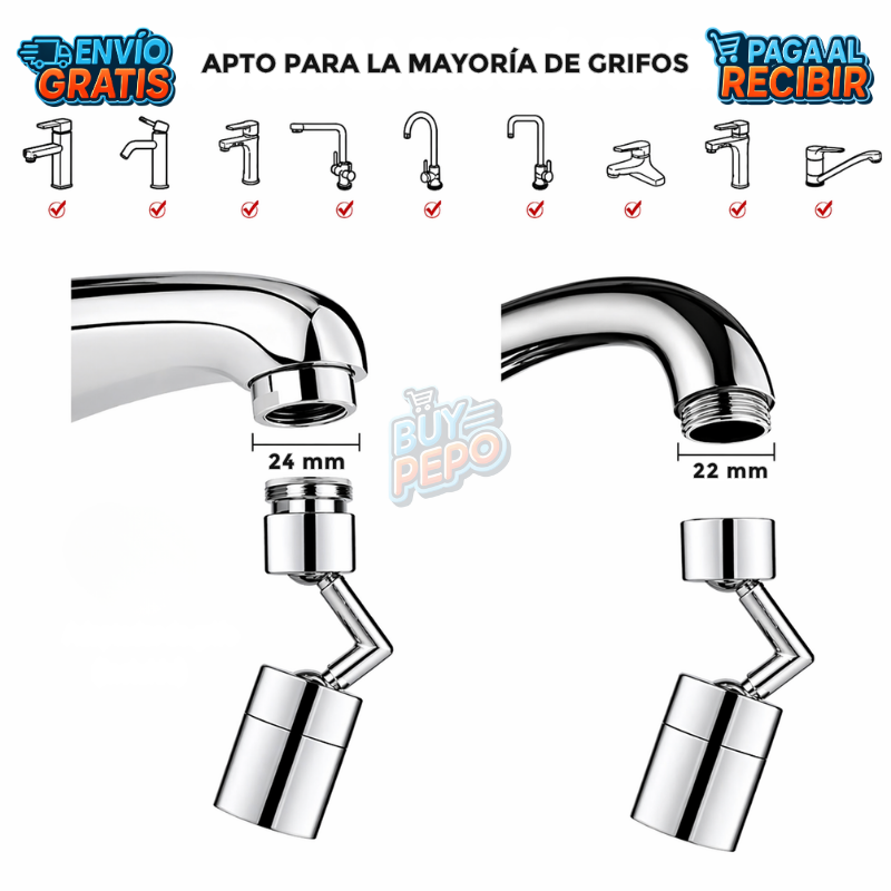 HydroFlex™ 💧 - Extensor grifo 720° 🔄