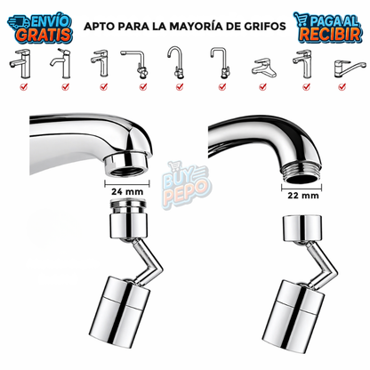HydroFlex™ 💧 - Extensor grifo 720° 🔄
