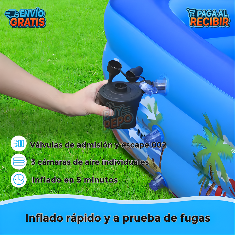 SplashJoy™ 💦 - Piscina Inflable Infantil 120cm 🏖️