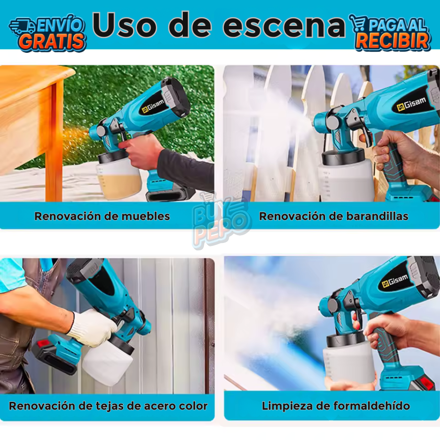 SprayVolt™ ⚡ - Pistola inalámbrica para pintar 🎨