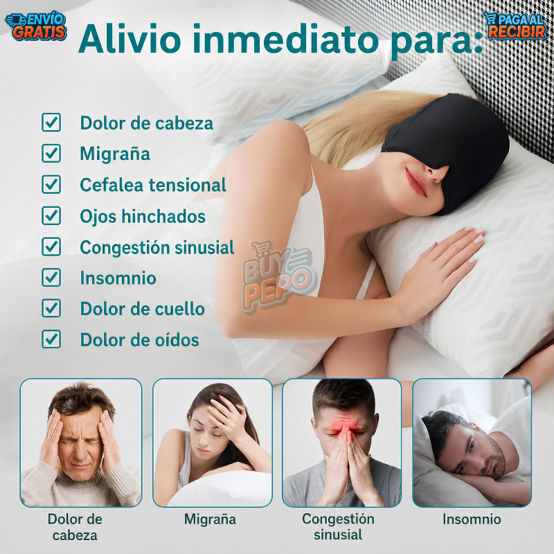 ColdRelief™ 🧊 - Gorro de gel para migraña ❄️