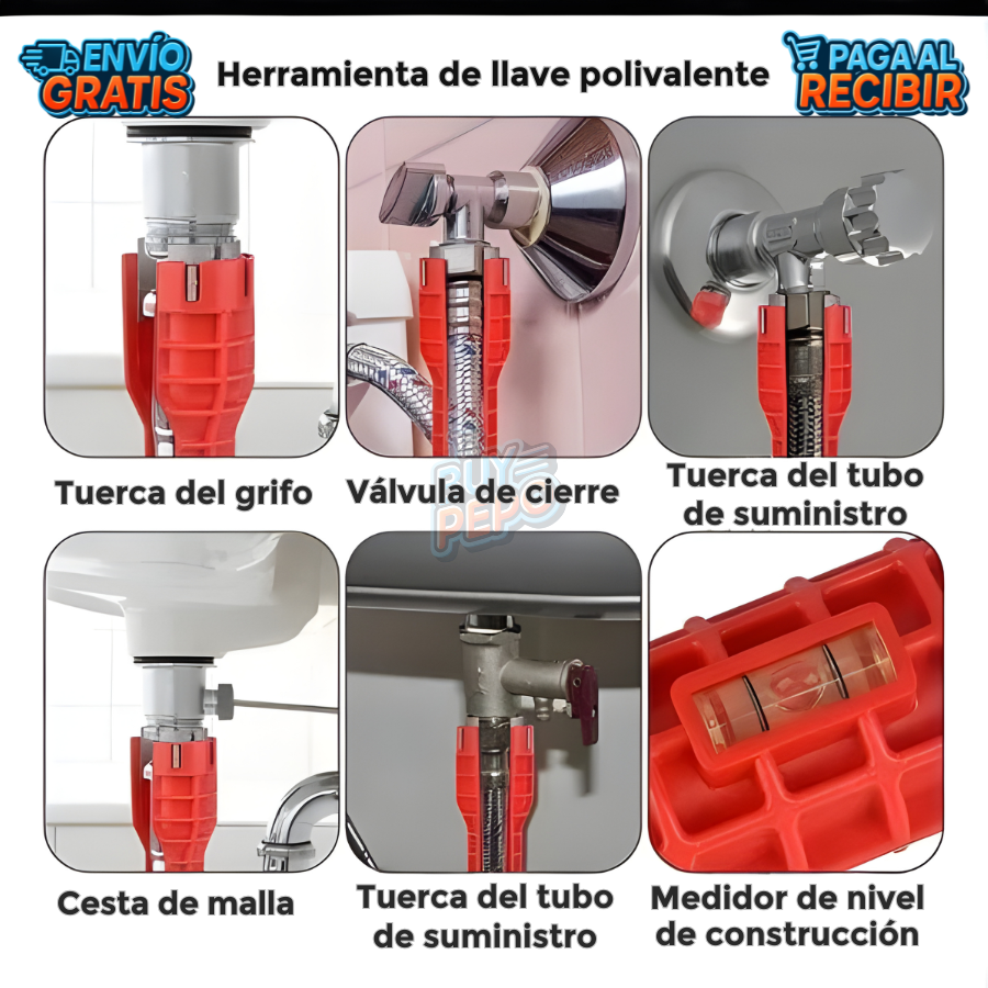 PlumbFlex™ 🔧- Llave multifuncional grifería 🚰