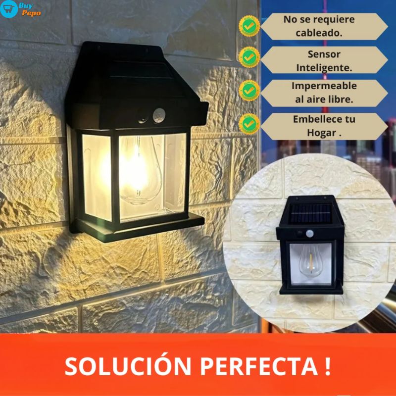 LAMPARA SOLAR 🌞💡 de Pared - Con Sensor Activo ✨🌿