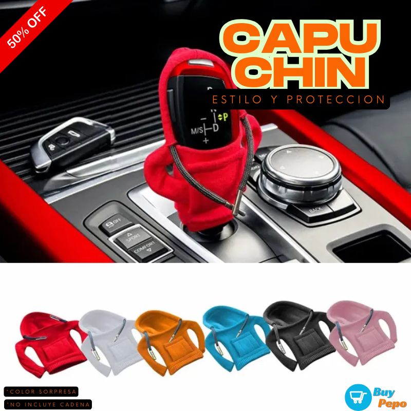 CapuchinCar™ 🥷 - Hoodie Protector de Palanca de Cambios 🚗🎉