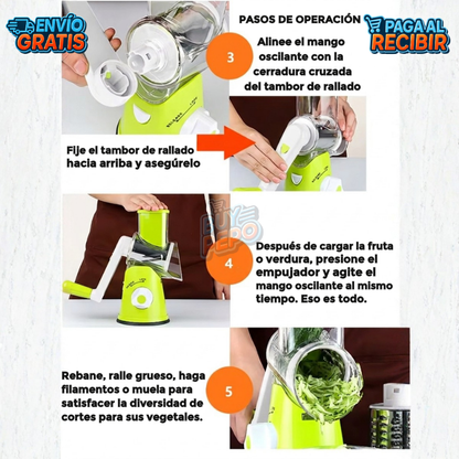 SliceSpin™🥗- Cortador cocina 3en1 🔪