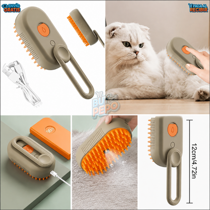 PetMist™ 🐾 - Cepillo vaporizador mascotas 💨