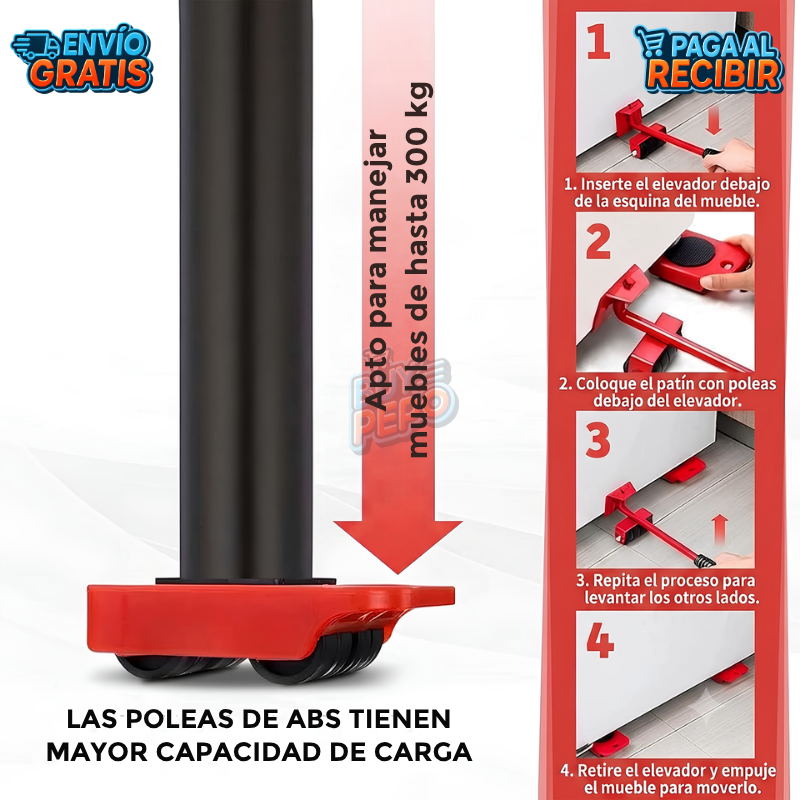 LiftMaster™ 🏋️‍♂️ - Kit levanta muebles 🔧
