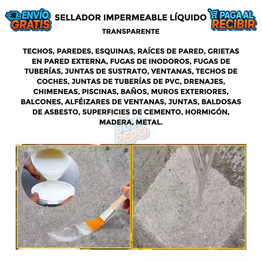 SealPro™ 💧 - Sellador impermeable transparente 300gr 🛠️
