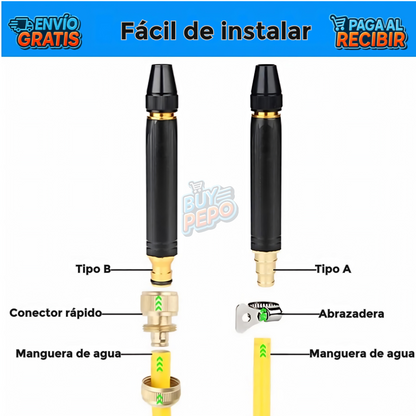 AquaForce™ 💦 - Pistola lavado potente 🚗