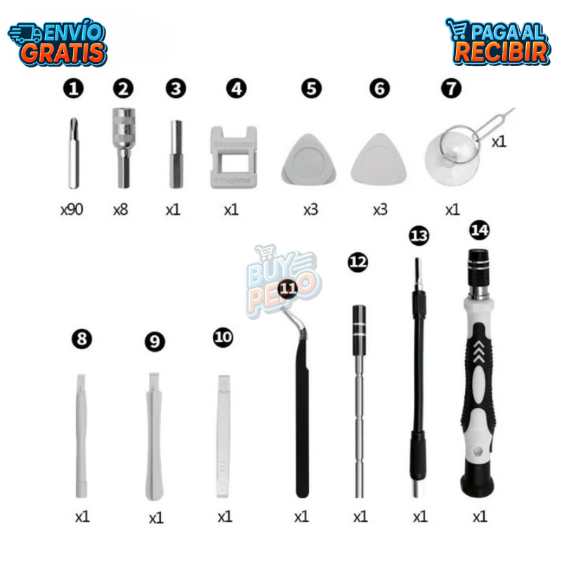 TechCore™ 🔧 - kit 115 piezas destornilladores precisión 🔩