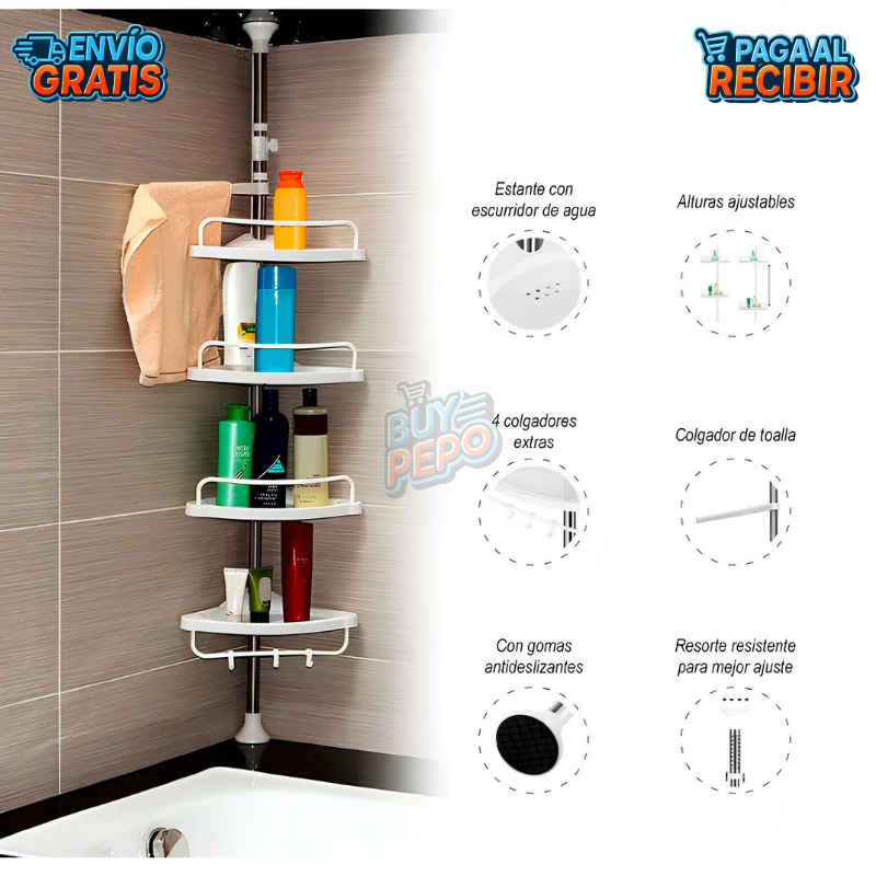 CornerSpa™ 🚿 - Esquinero organizador ducha ✨