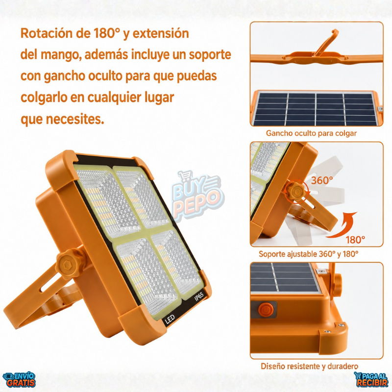 SolarReady™ 🔦 - Lámpara de emergencia solar ☀️