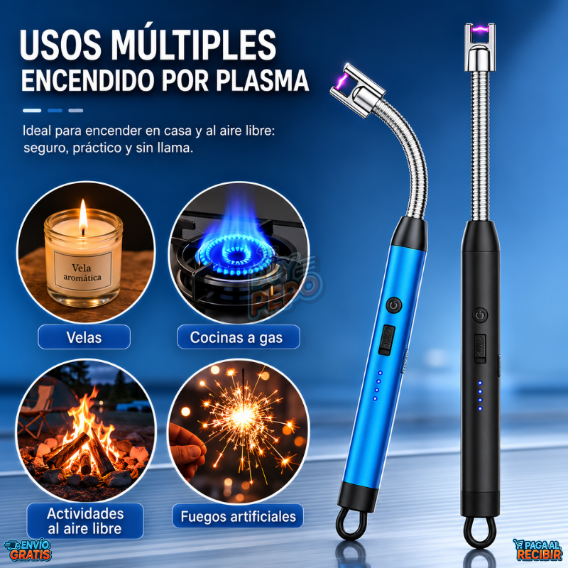 PlasmaSpark™ ⚡ - Encendedor eléctrico recargable 🔥