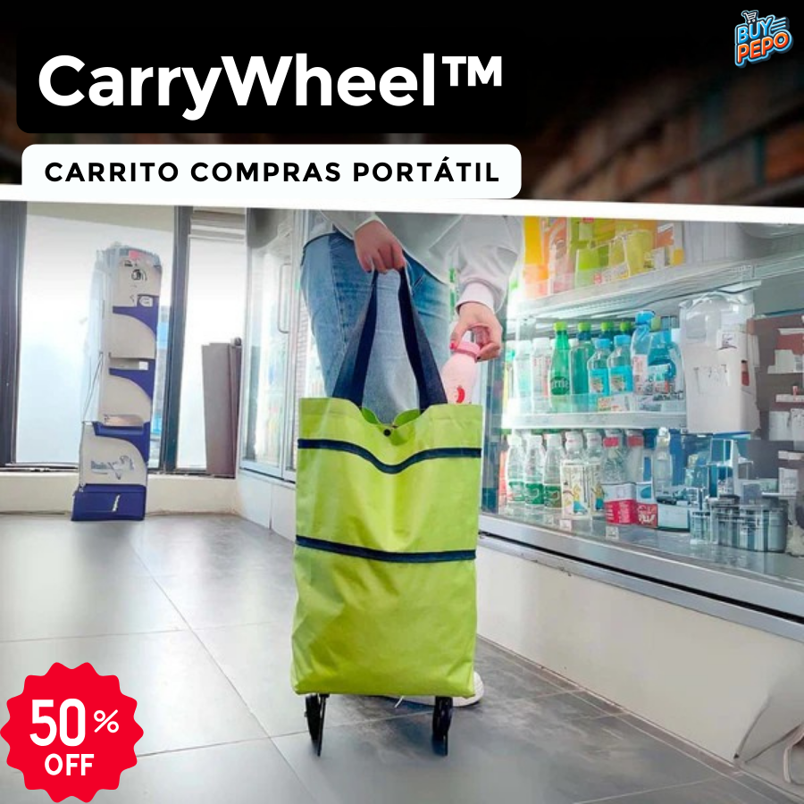CarryWheel™ 🛍️ - Carrito compras portátil 🚀