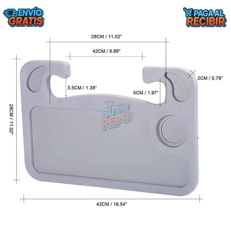 RoadDesk™ 🚗 - Bandeja para volante 💼