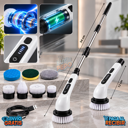 PowerScrub 7™ 🧼 - Limpiador giratorio inalámbrico 🔋