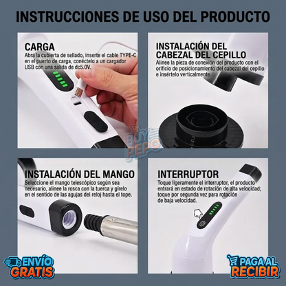 SpinScrub™ 🌀 - Cepillo limpieza 7en1 ✨