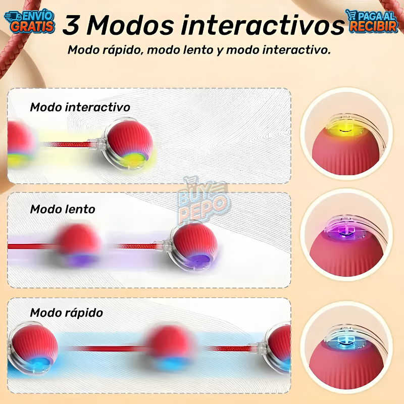 PlayBall™ 🐾 - Pelota inteligente con cuerda 🐶