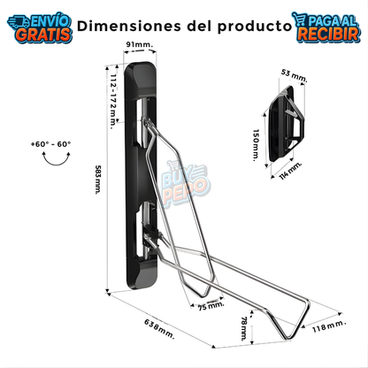 SpinMount™ 🚴‍♂️ - Soporte de bicicleta mural 🚲