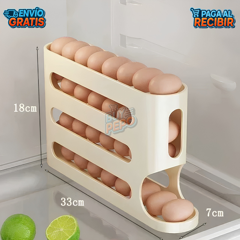 EggRoll™ 🥚 - Dispensador de huevos 4 niveles 🗂️