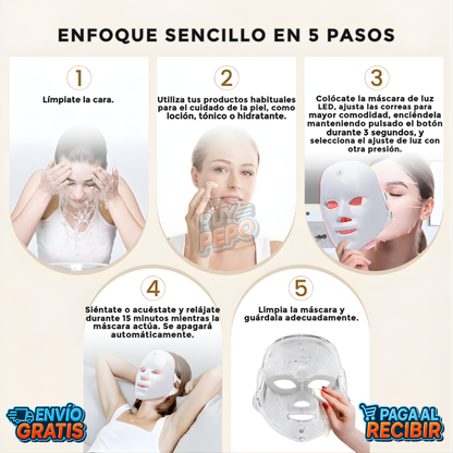 LumiSkin™ ✨ - Máscara luz facial LED ✨