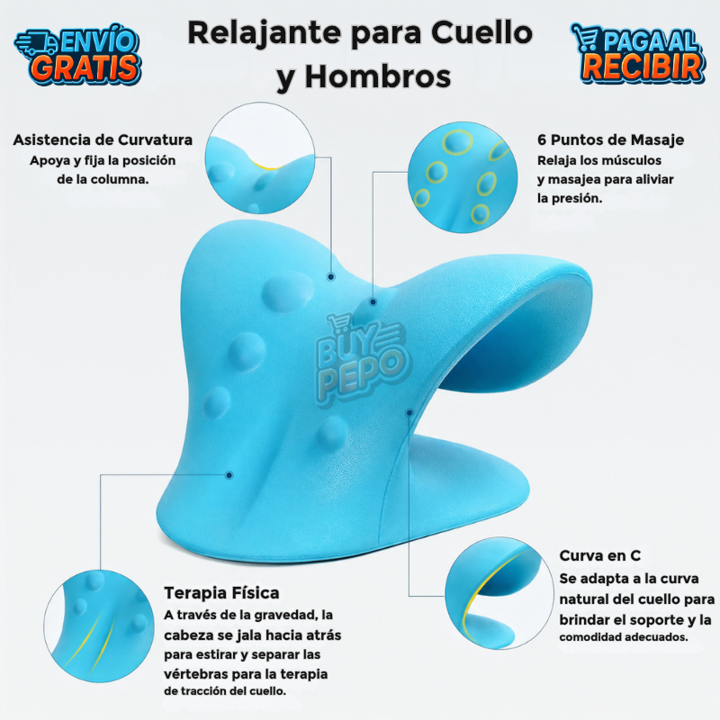 NeckRelief™ 💤 - Cojín cervical alivio cuello 💆‍♂️