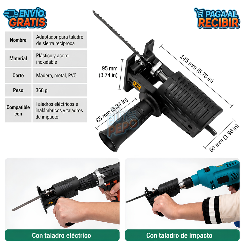 BladeFlex™ 🔧 - Adaptador sierra para taladro ⚙️