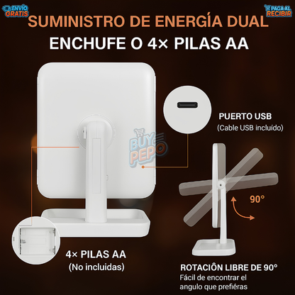 LumiPrincess™ 👑 - Espejo maquillaje LED ✨