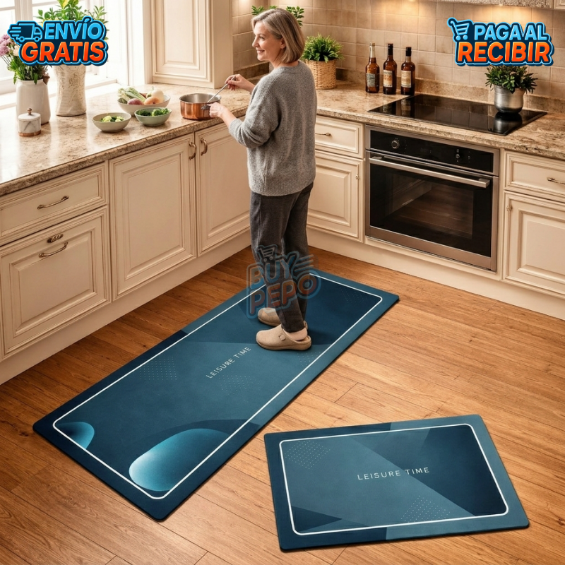 Absorbix™ 🧼 - Kit De Alfombra absorbente Cocina Y Baño 🏠
