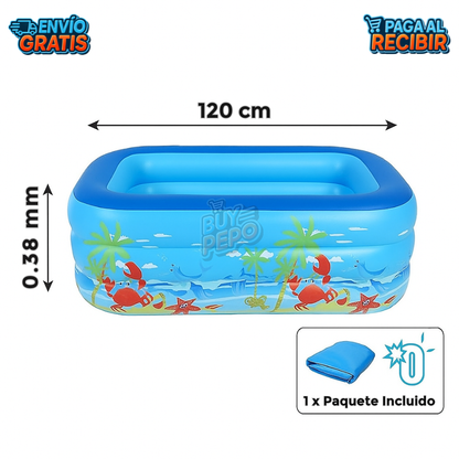 SplashJoy™ 💦 - Piscina Inflable Infantil 120cm 🏖️