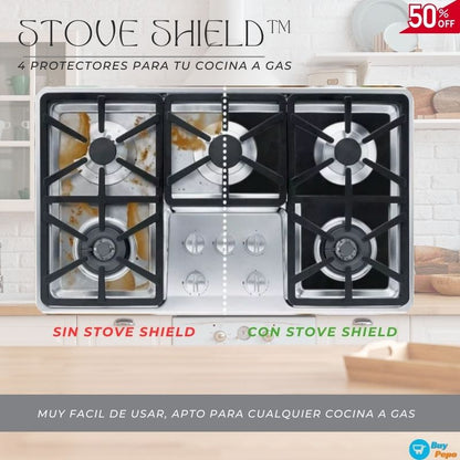 🔥 Stove Shield™ – 4 Protectores Para Tu Cocina a Gas 🛡️✨