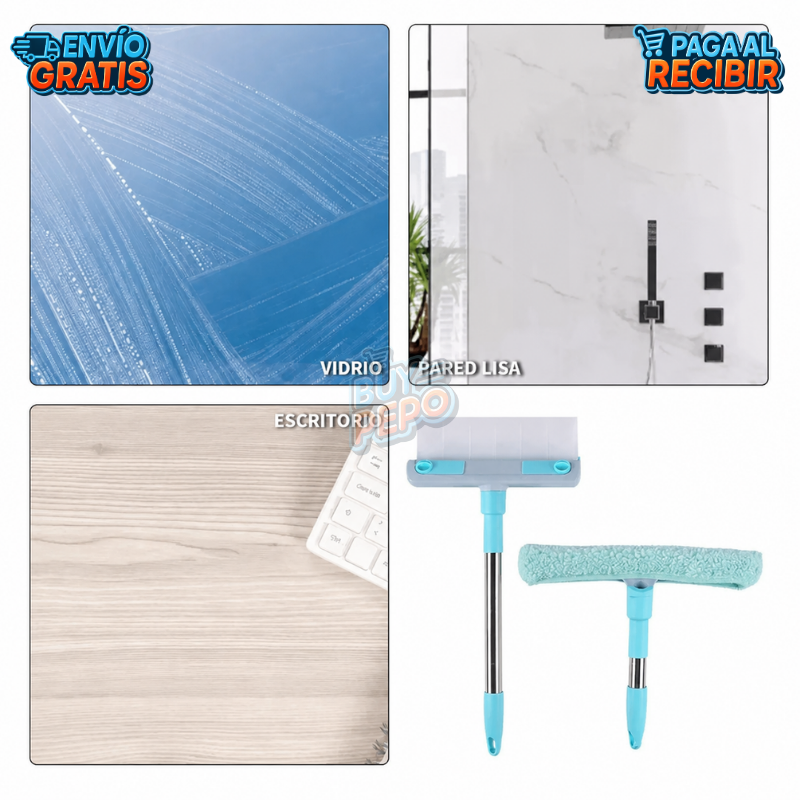 ClearSwipe™ 🪟 - limpia vidrios anti goteo + aplicador ✨