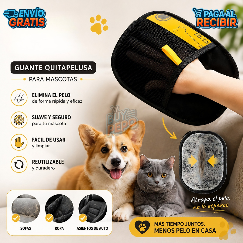 FurSwipe™ 🐾 - Guante quita pelos ✨
