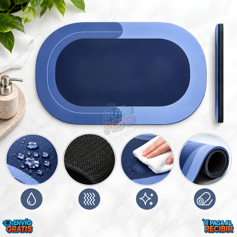 AquaStop Pro™ 💧 - Alfombra antideslizante baño ✨