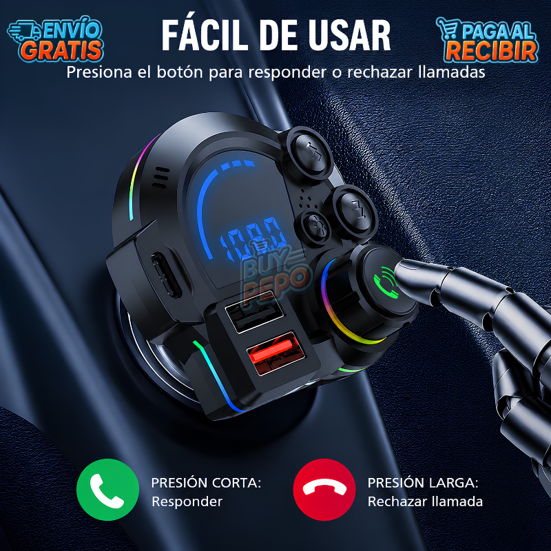 TuneDrive™ 🎵 - Adaptador bluetooth para auto 🚗