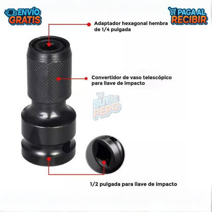 ImpactLink™ 🔩 – Adaptador impacto rápido de 12 a punta 14 ⚡