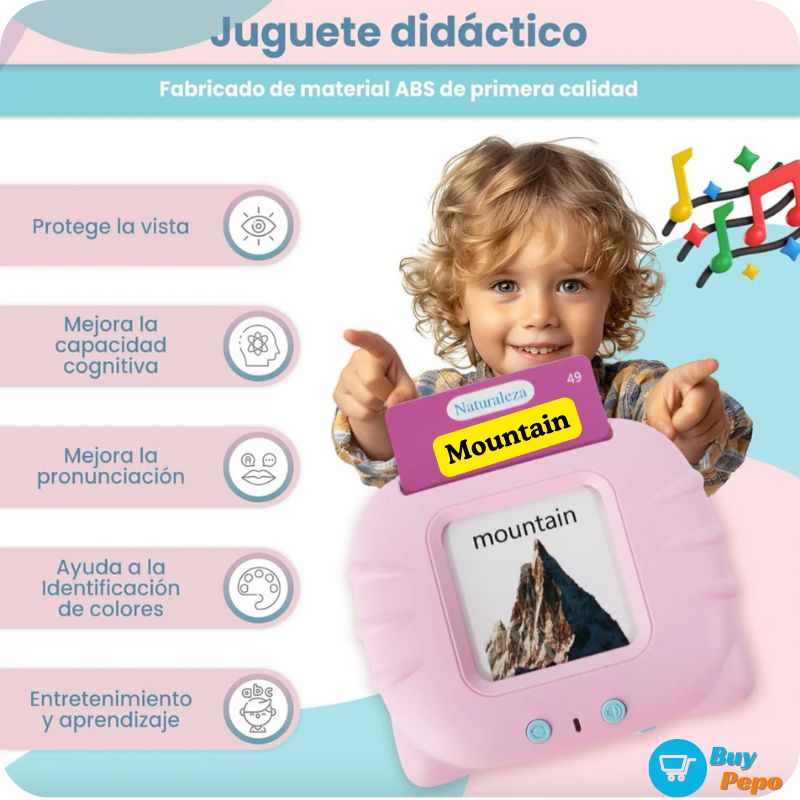 MI PRIMER INGLÉS 👶🏻: REPITE Y APRENDE 🎶📚 - Consola Parlante 🎧 + Tarjetas 🃏 en Inglés