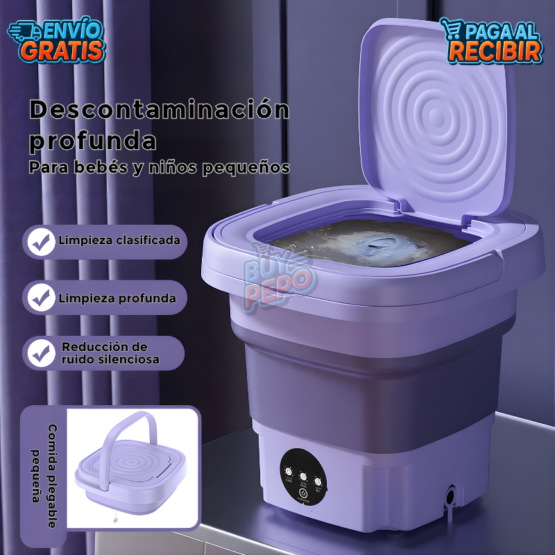 FoldWash™ 🧺 - Lavadora portátil plegable 🧳