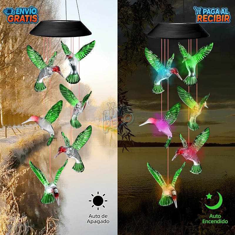 ColibriGlow™ 🐦 - Colgante solar decorativo ✨