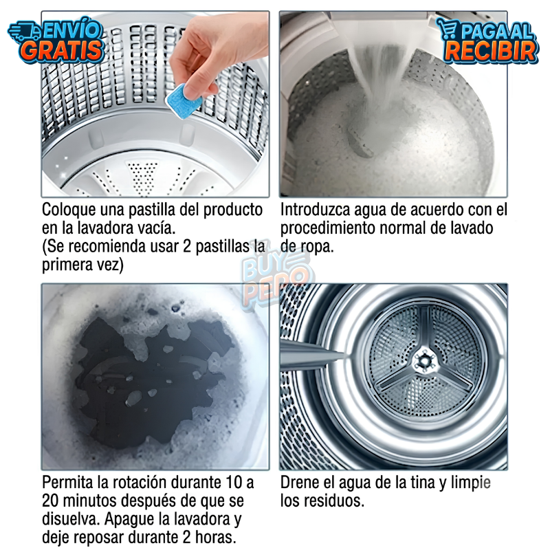 PureWash™ 🧼 - Pastillas limpia lavadora ✨
