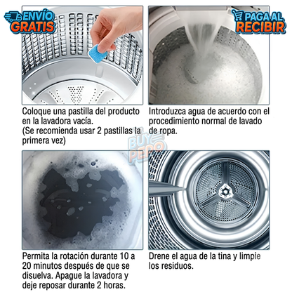 PureWash™ 🧼 - Pastillas limpia lavadora ✨