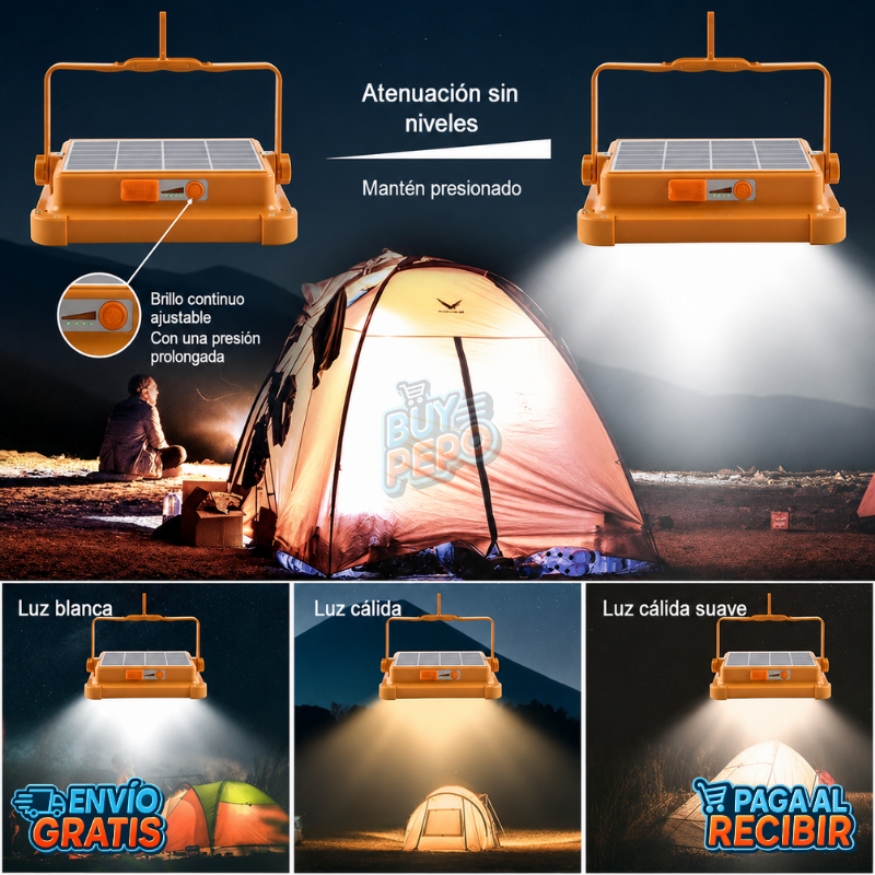 SolarReady™ 🔦 - Lámpara de emergencia solar ☀️