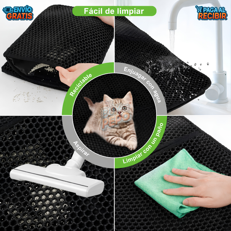 CleanPaws™ 🐾 - Alfombra atrapa arena 🧼