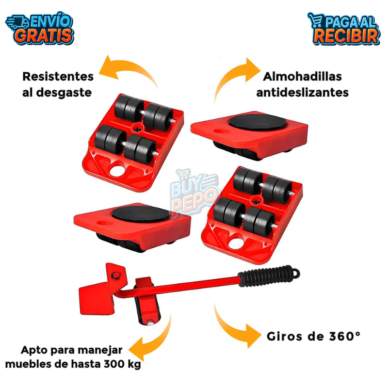 LiftMaster™ 🏋️‍♂️ - Kit levanta muebles 🔧