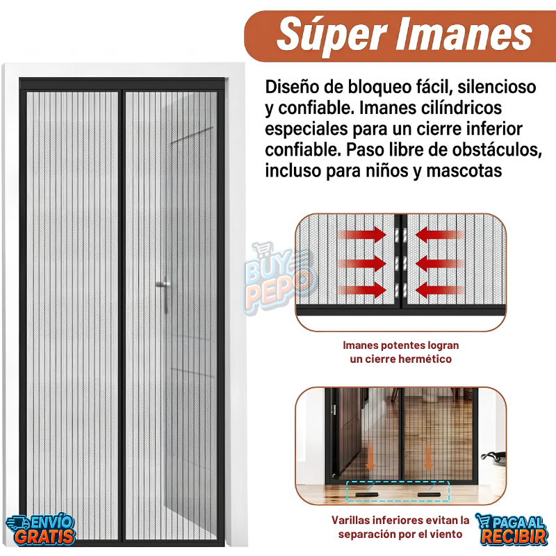 MosquiBlock™ ✨ - Cortina magnética antimosquitos 🚪
