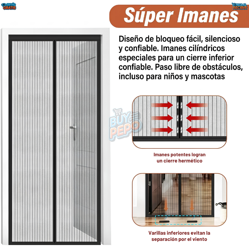 MosquiBlock™ ✨ - Cortina magnética antimosquitos 🚪