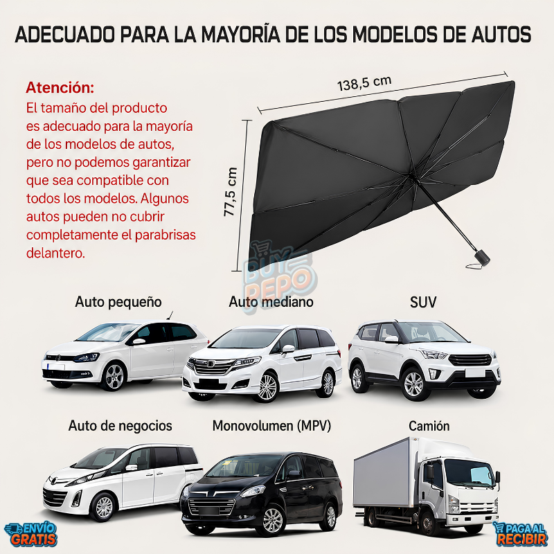 SolBlock™ ☀️ - Parasol Plegable Antirrayos 🚗