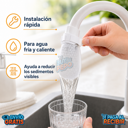 PureTap™ 💧 - 20 Filtros de agua reutilizables para grifo ✨